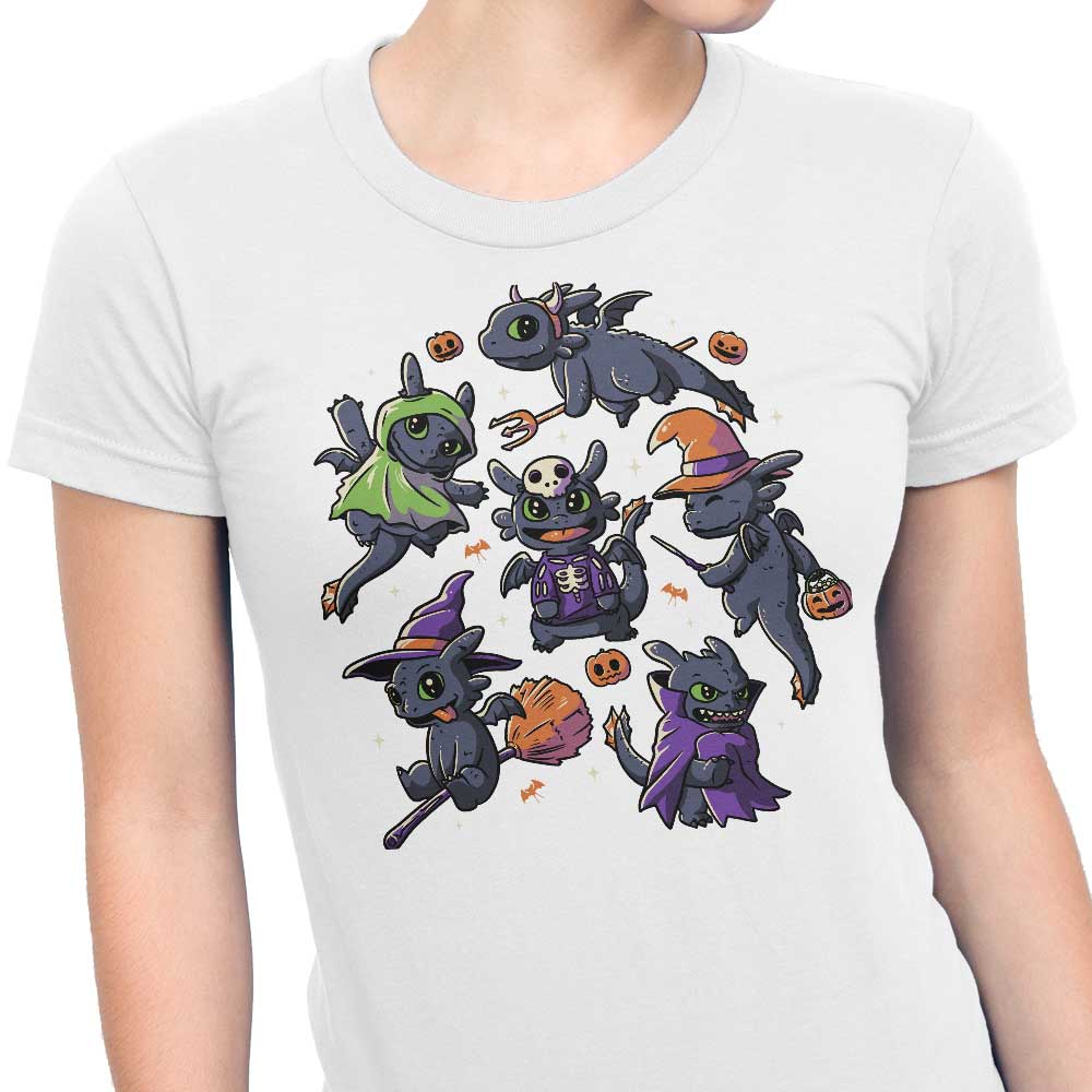 Spooky Halloween Dragon Women's Apparel - Trendy T-Shirts