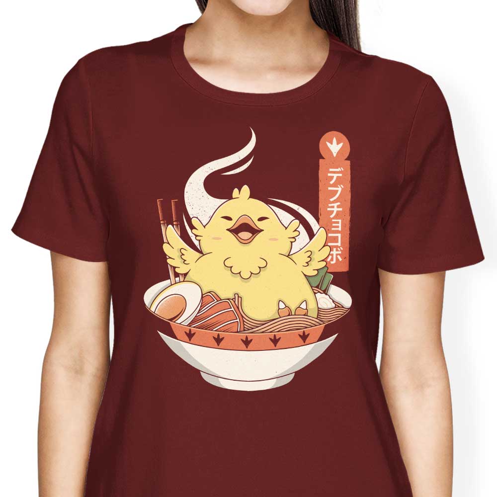 Alundrart Design Fat Chocobo Ramen Women's Fashion Apparel - T-Shirts and Premium T-Shirts