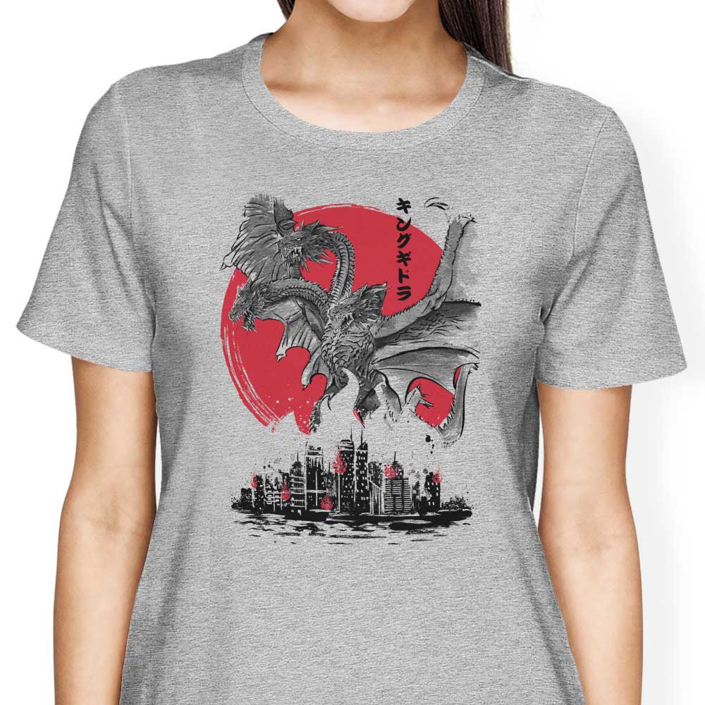 Dr. Monekers' Terror Rising Sumi-e Women's Fashionable T-Shirts