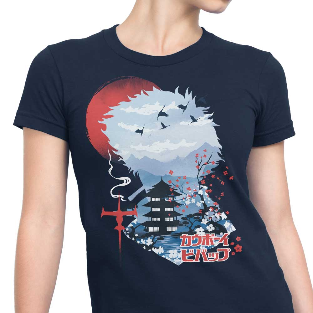 Women's Ukiyo - e Cowboy Fashion Apparel including T - Shirts and Premium T - Shirts