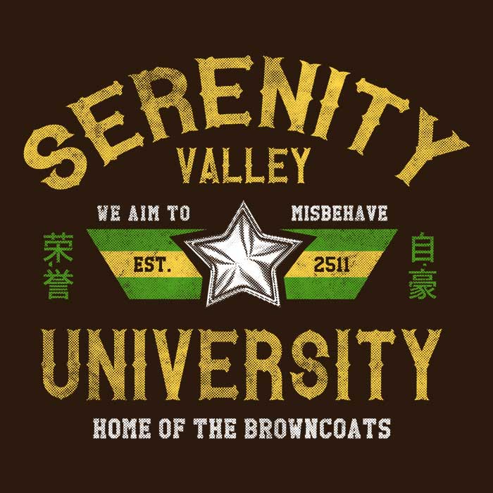 Men's Apparel Collection from Serenity Valley University