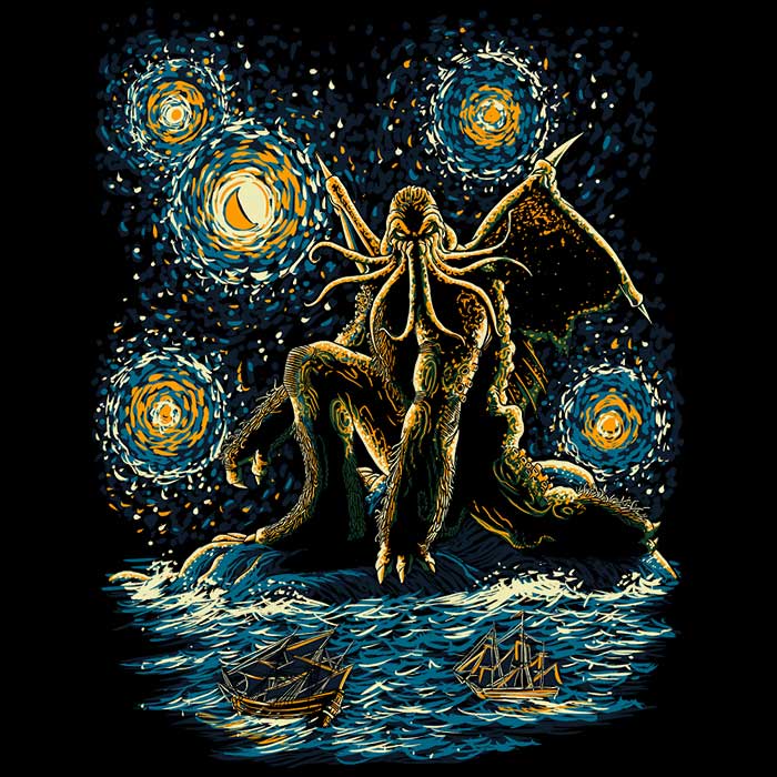 Cthulhu-themed Men's Clothing - Night of Cthulhu Collection