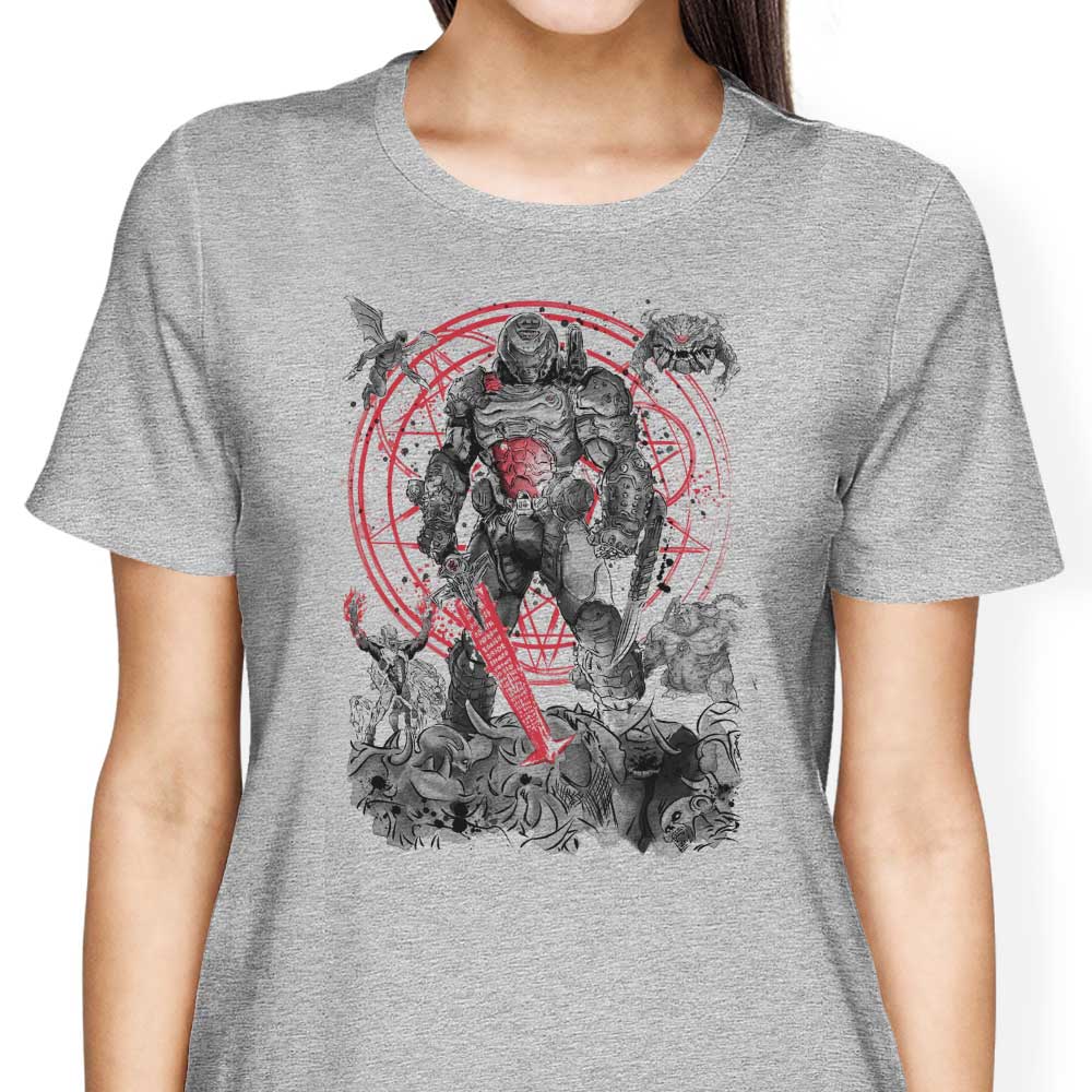 Women's Fashion Apparel - The Hell Walker T-Shirts by Dr. Monekers