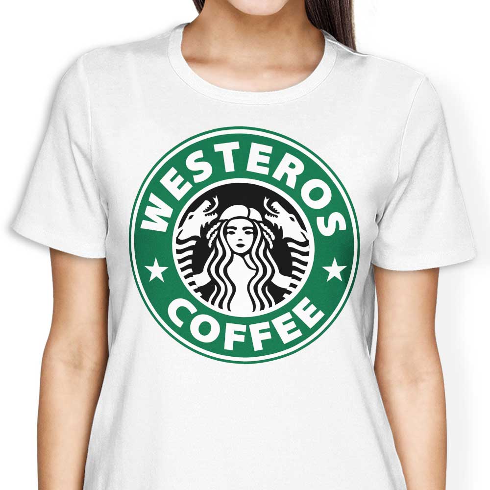 Ursula Lopez's Westeros Coffee Women's Fashionable T-Shirts