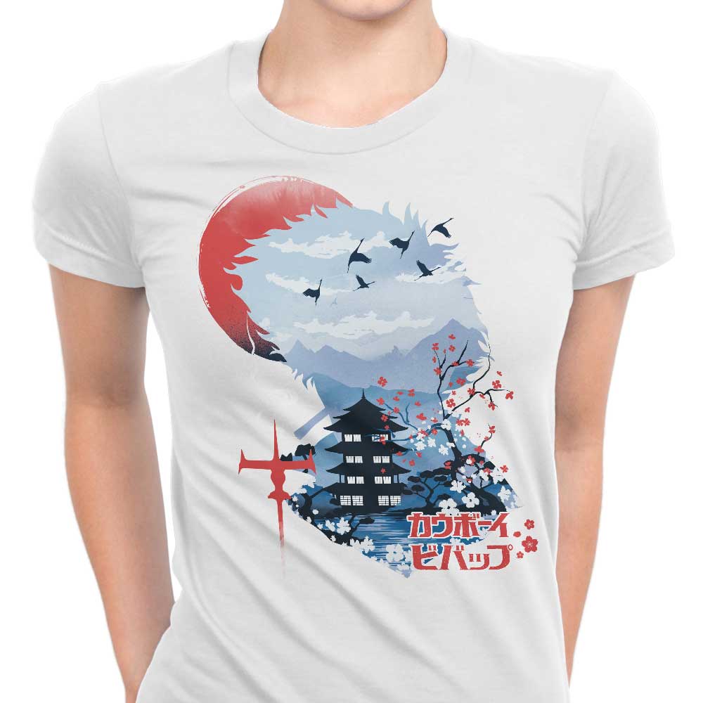 Women's Ukiyo - e Cowboy Fashion Apparel including T - Shirts and Premium T - Shirts