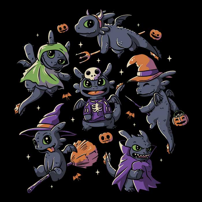 Spooky Halloween Dragon Women's Apparel - Trendy T-Shirts