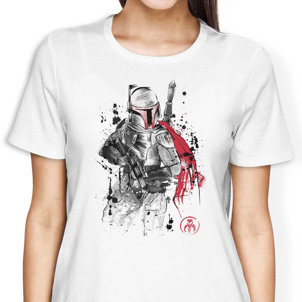 Bounty Hunter Sumi-e Women's Fashion Apparel - T-Shirts and Premium T-Shirts