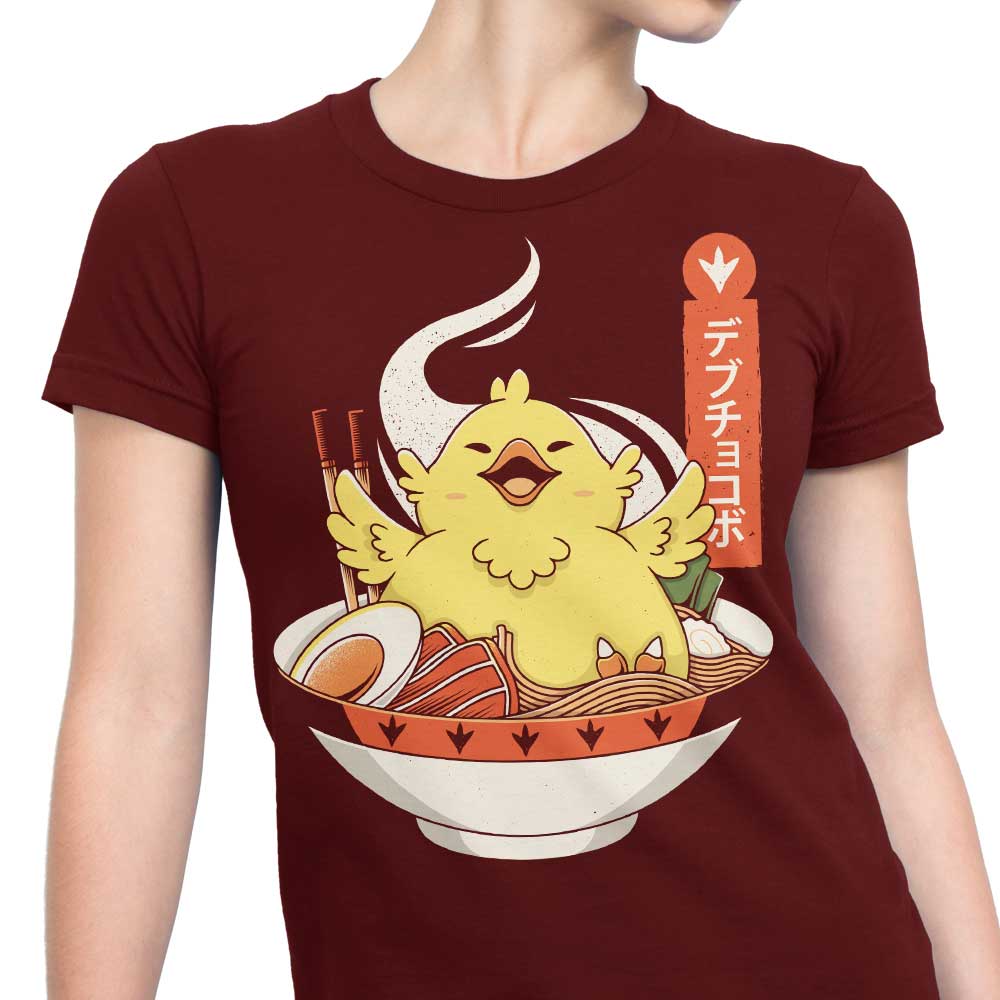 Alundrart Design Fat Chocobo Ramen Women's Fashion Apparel - T-Shirts and Premium T-Shirts