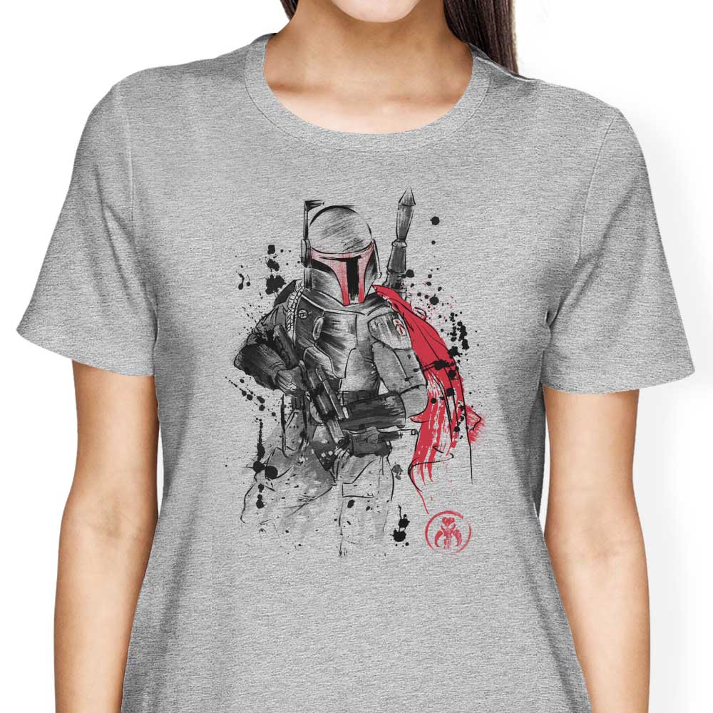 Bounty Hunter Sumi-e Women's Fashion Apparel - T-Shirts and Premium T-Shirts
