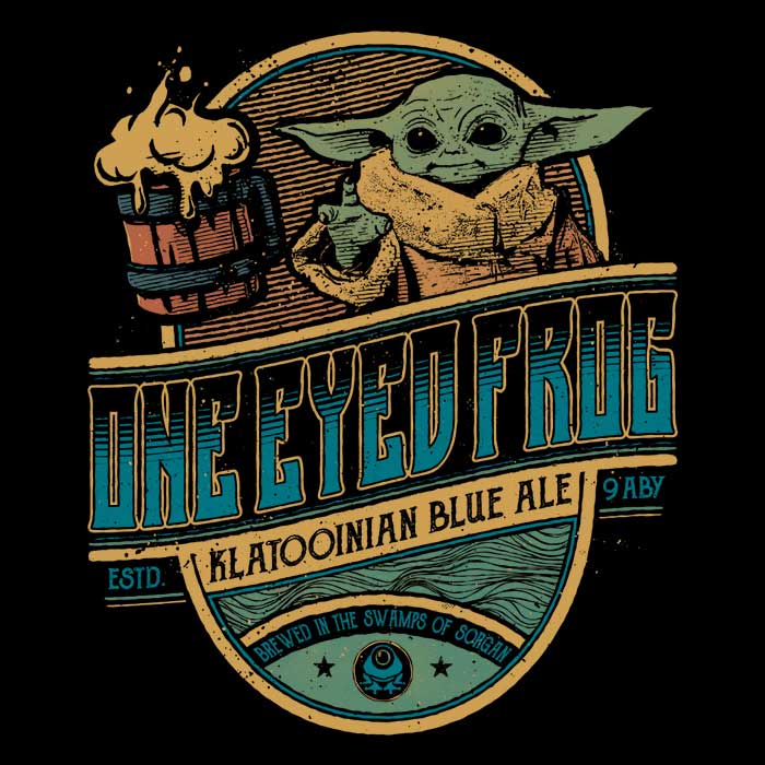 One Eyed Frog Ale Men's Comfortable Cotton Apparel