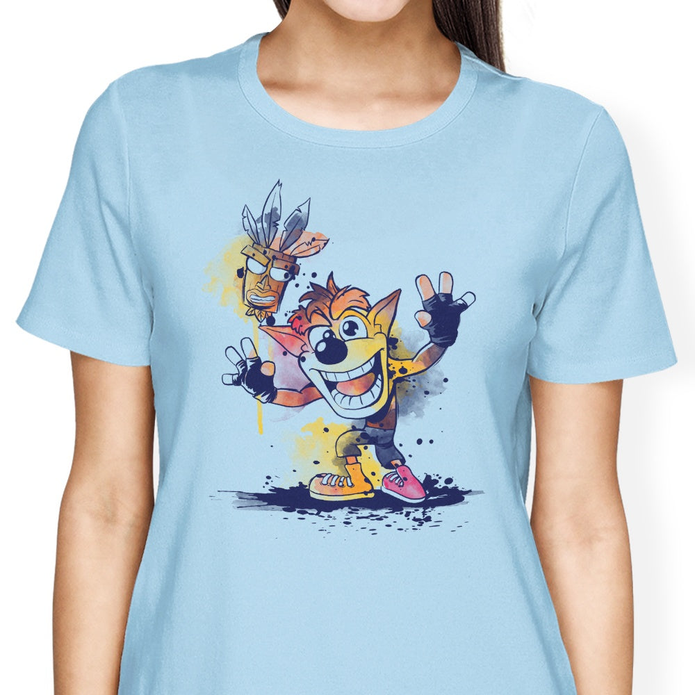 Women's Watercolor Bandicoot Fashion Apparel - T-Shirts Collection