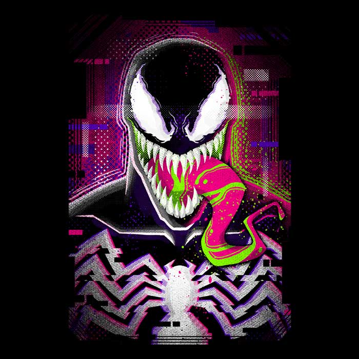Men's Glitched Symbiote Apparel Collection - T-Shirts and Premium T-Shirts