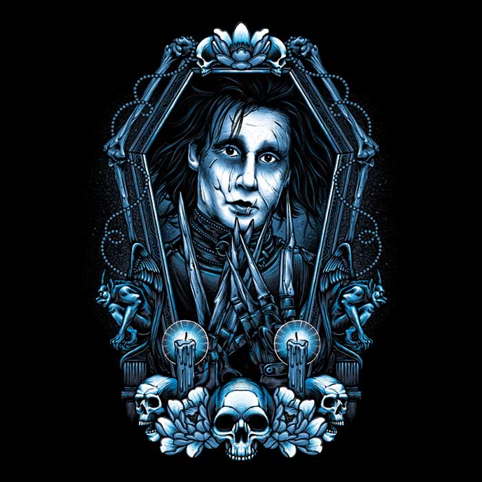 Glitchygorilla Framed Scissors Women's Stylish T-Shirts in Various Sizes