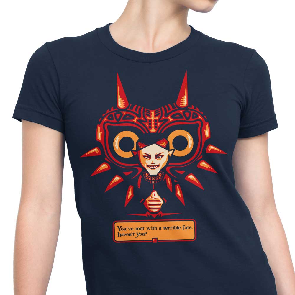 Demonigote's Masked Fate - Stylish Women's T-Shirts in Various Sizes