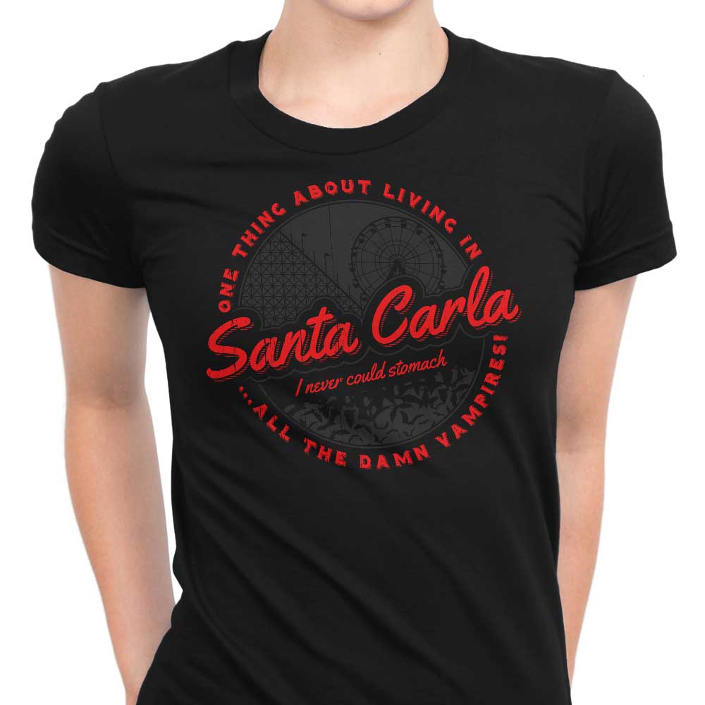 Women's 'Living in Santa Carla' Apparel: T-Shirts and Premium T-Shirts