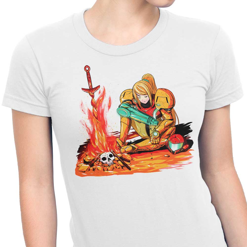 Stylish Women's Apparel Inspired by Dark Samus from Coinbox Tees