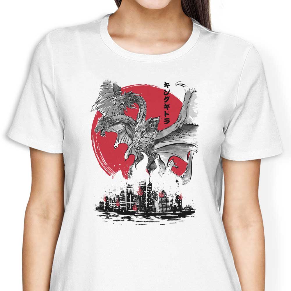 Dr. Monekers' Terror Rising Sumi-e Women's Fashionable T-Shirts
