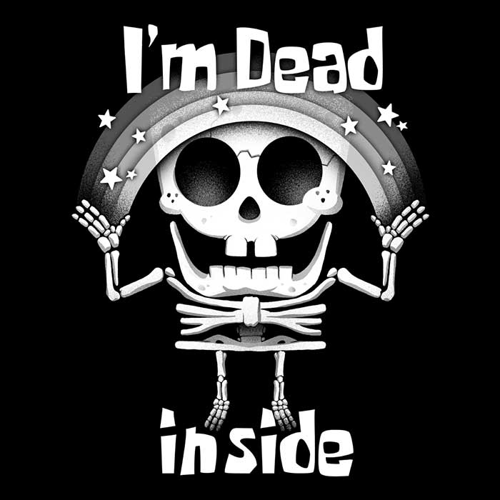 Women's 'I'm Dead Inside' Fashion Apparel by Alemaglia