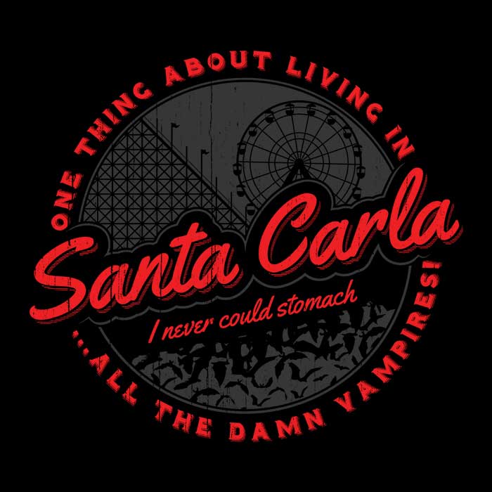 Women's 'Living in Santa Carla' Apparel: T-Shirts and Premium T-Shirts