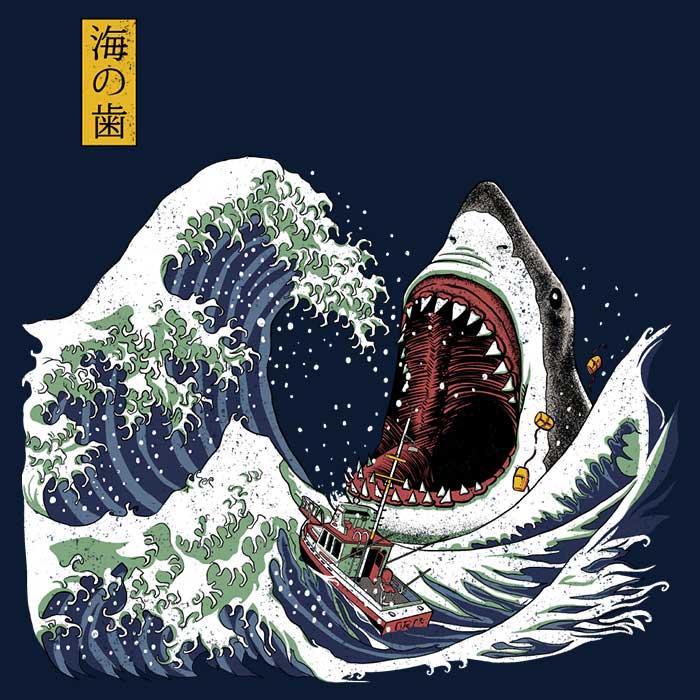 Ninjaink's Great White Off Amity Women's Comfortable T-Shirts