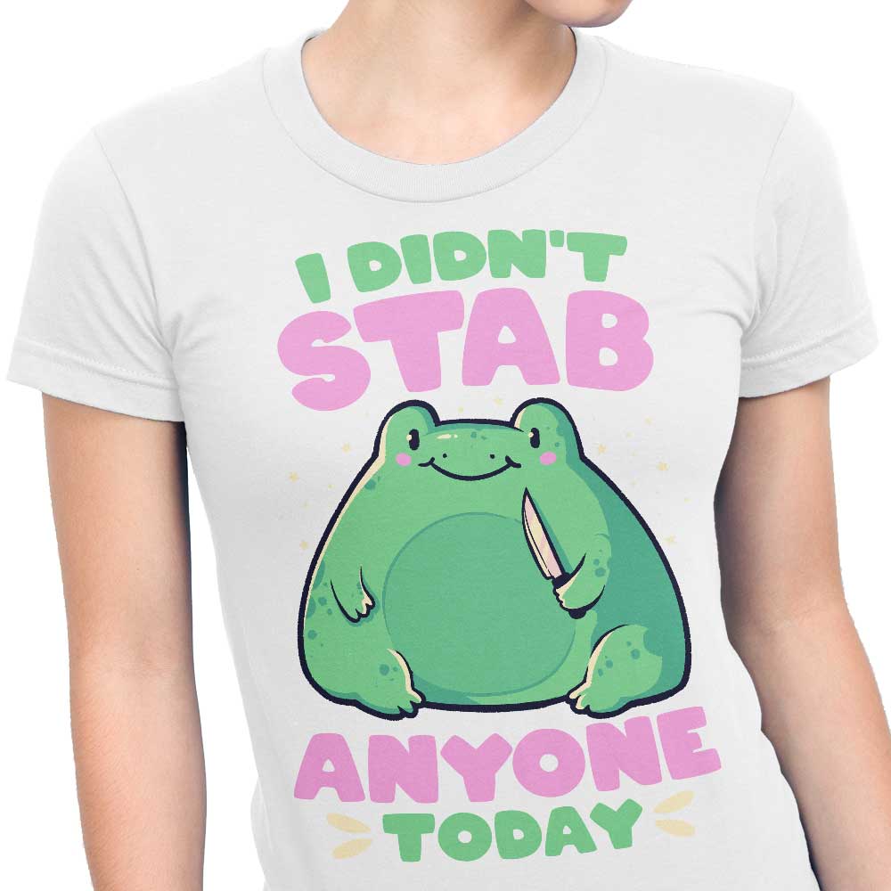 Unique 'I Didn't Stab Anyone' Women's Fashion Apparel