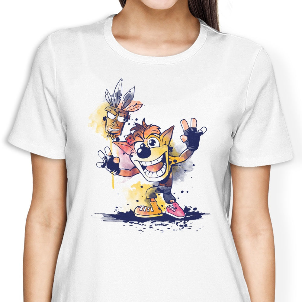Women's Watercolor Bandicoot Fashion Apparel - T-Shirts Collection