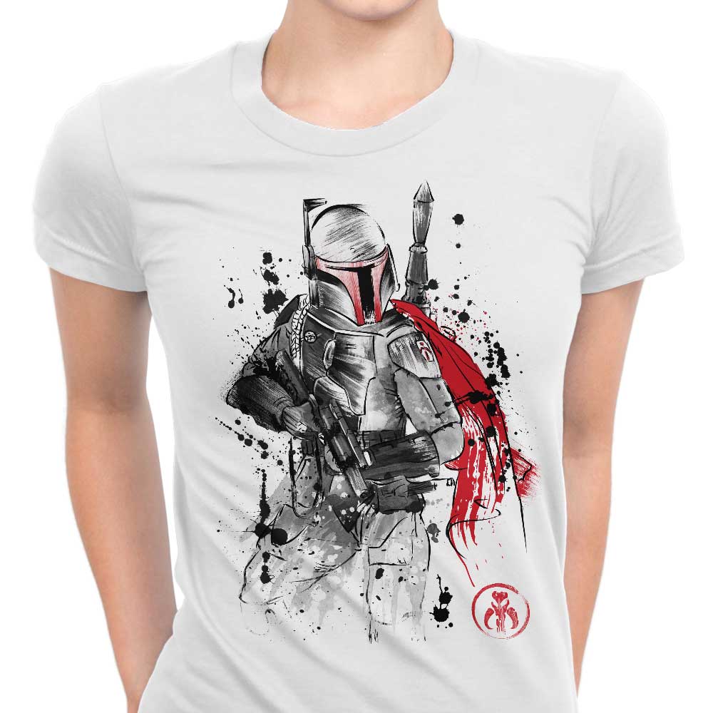 Bounty Hunter Sumi-e Women's Fashion Apparel - T-Shirts and Premium T-Shirts