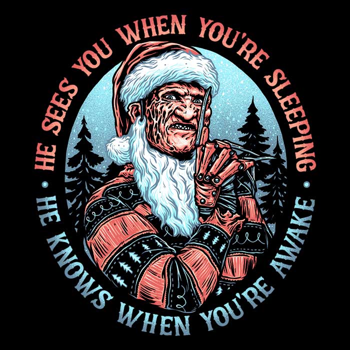 Men's Nightmare Santa-themed Apparel by Momma Gorilla