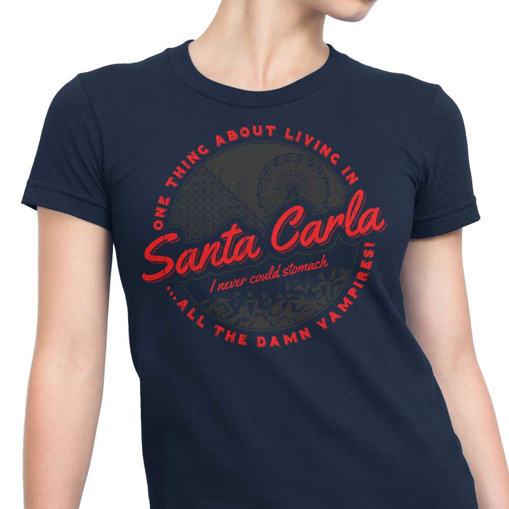Women's 'Living in Santa Carla' Apparel: T-Shirts and Premium T-Shirts