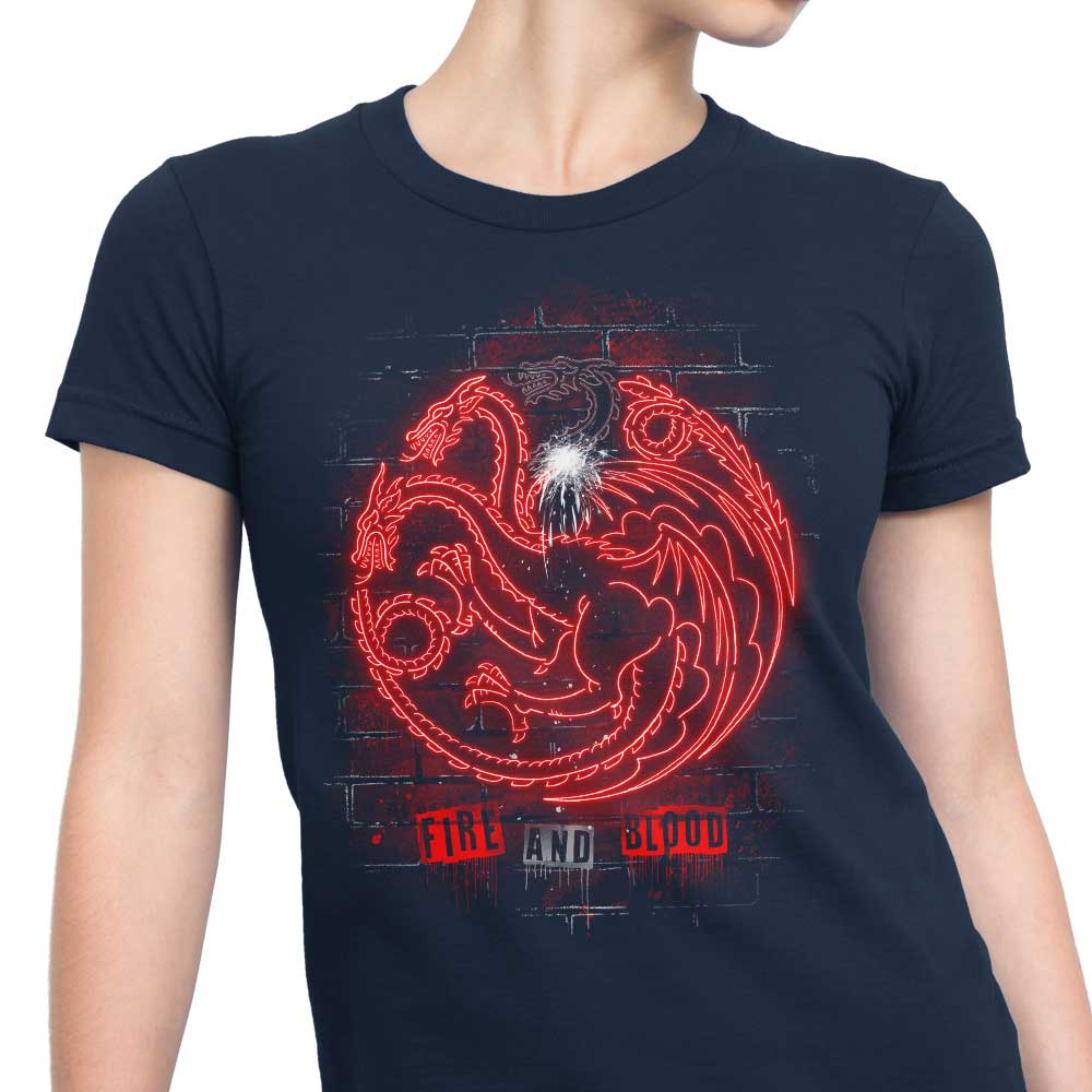 Alemaglia's Neon Dragons Women's Fashionable T-Shirts Collection