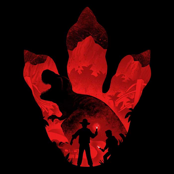 Men's Alemaglia T-Rex Footprint Apparel - Unique Design