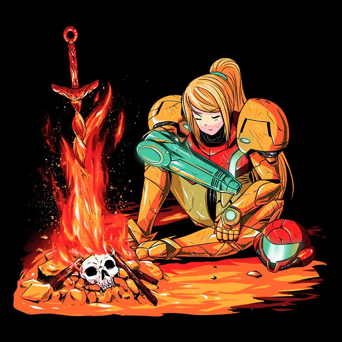 Stylish Women's Apparel Inspired by Dark Samus from Coinbox Tees