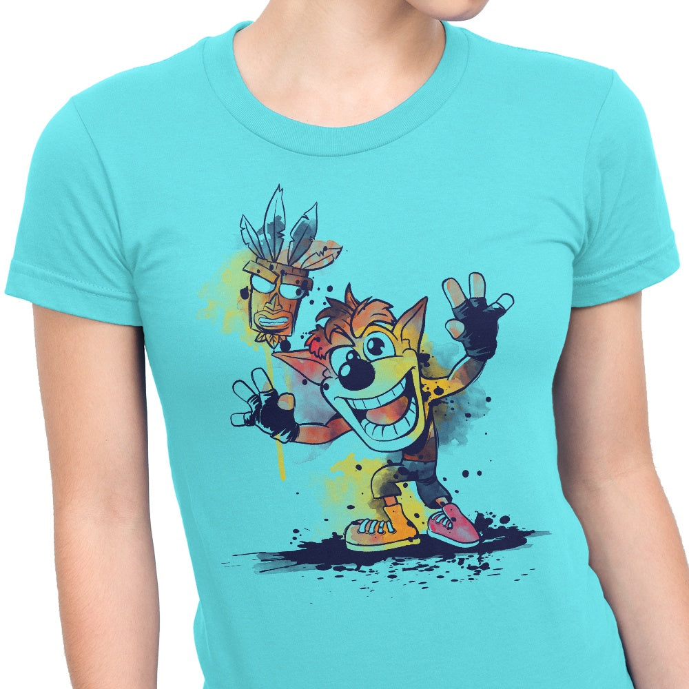 Women's Watercolor Bandicoot Fashion Apparel - T-Shirts Collection