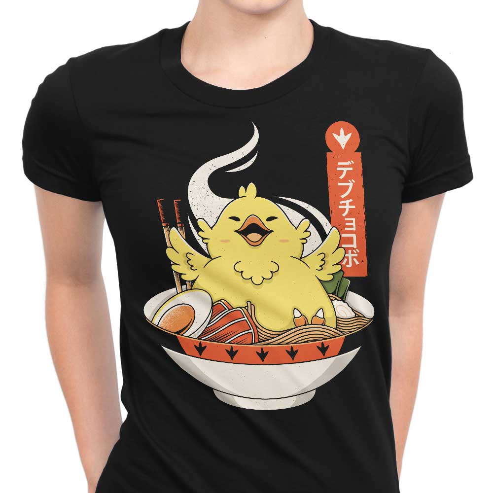 Alundrart Design Fat Chocobo Ramen Women's Fashion Apparel - T-Shirts and Premium T-Shirts