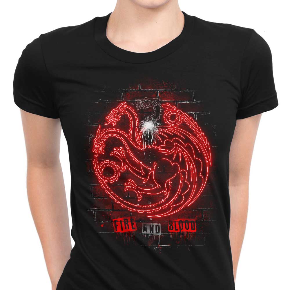 Alemaglia's Neon Dragons Women's Fashionable T-Shirts Collection
