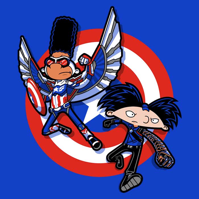 Captain Tallhair and Football Soldier - Stylish Men's Clothing Apparel
