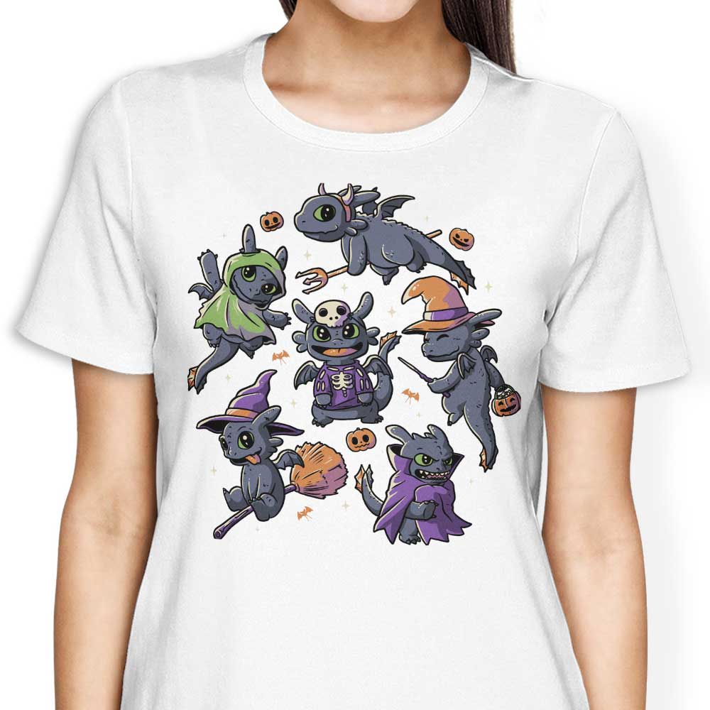 Spooky Halloween Dragon Women's Apparel - Trendy T-Shirts