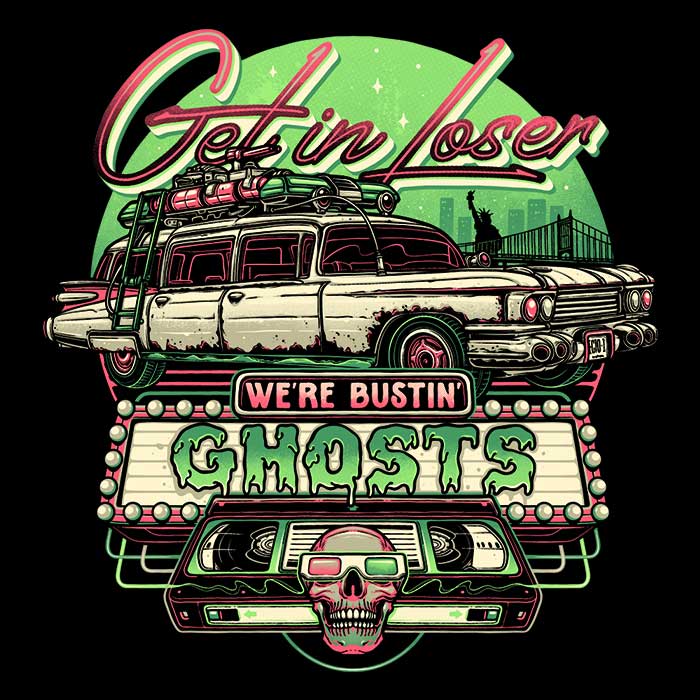 Men's 'Bustin' Ghosts' Stylish Apparel from Momma Gorilla
