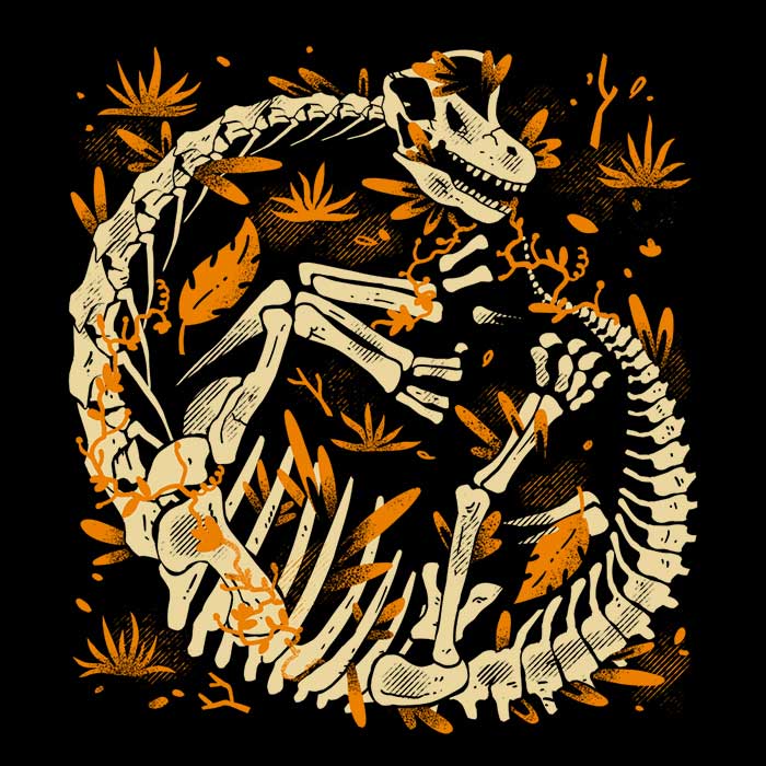 Fossilized Brachio Design - Stylish Women's Apparel
