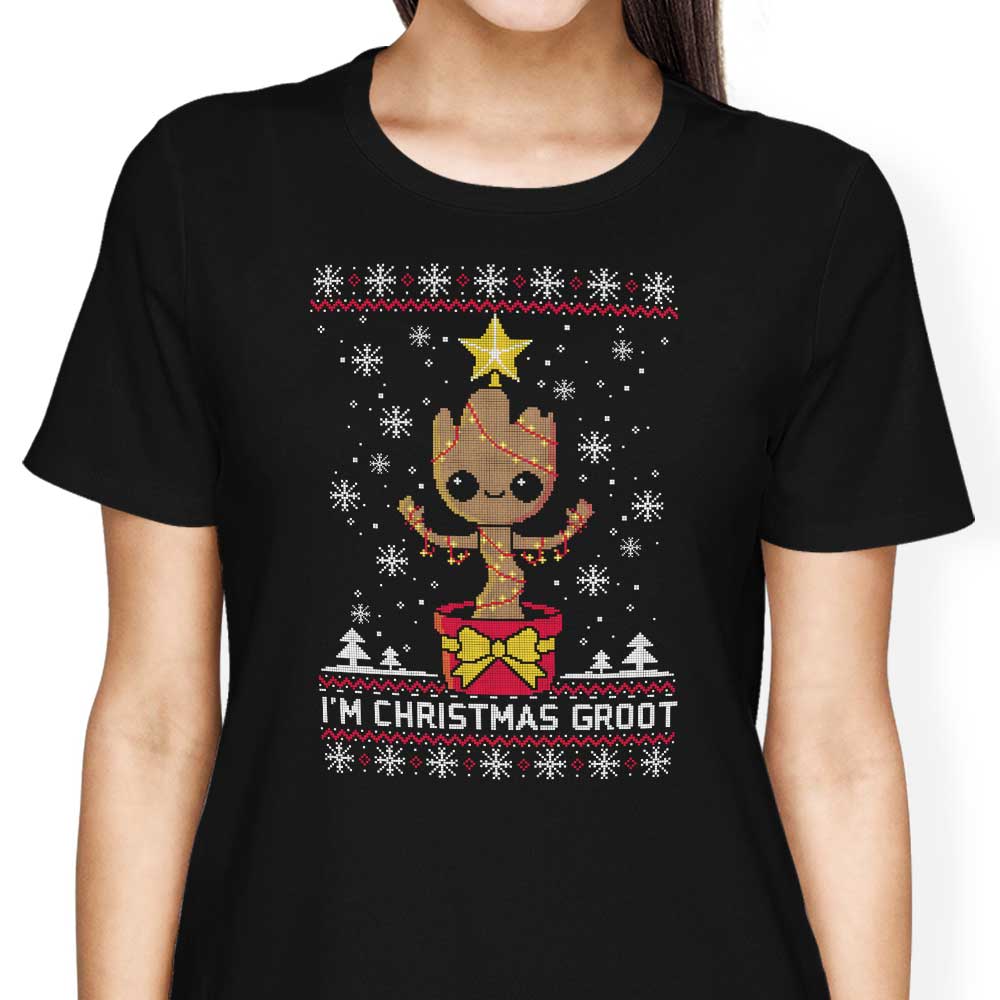 NemiMakeIt's Festive Christmas Groot Women's T - Shirts in Multiple Sizes