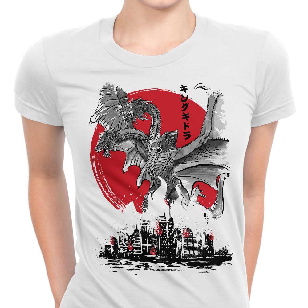 Dr. Monekers' Terror Rising Sumi-e Women's Fashionable T-Shirts