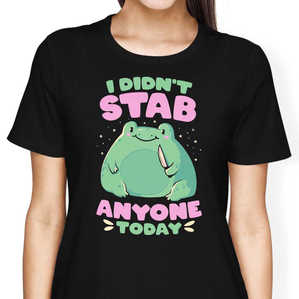 Unique 'I Didn't Stab Anyone' Women's Fashion Apparel