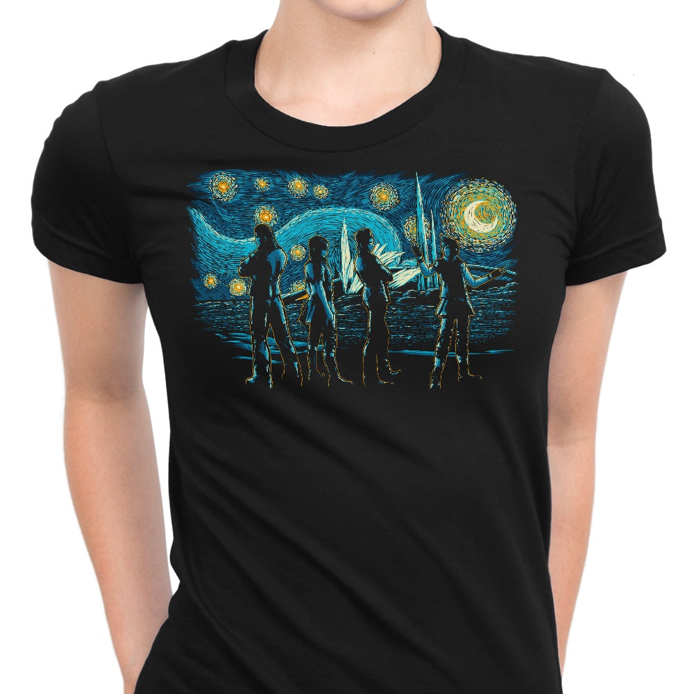 Starry Road Trip Women's Cotton T-Shirts in Various Sizes