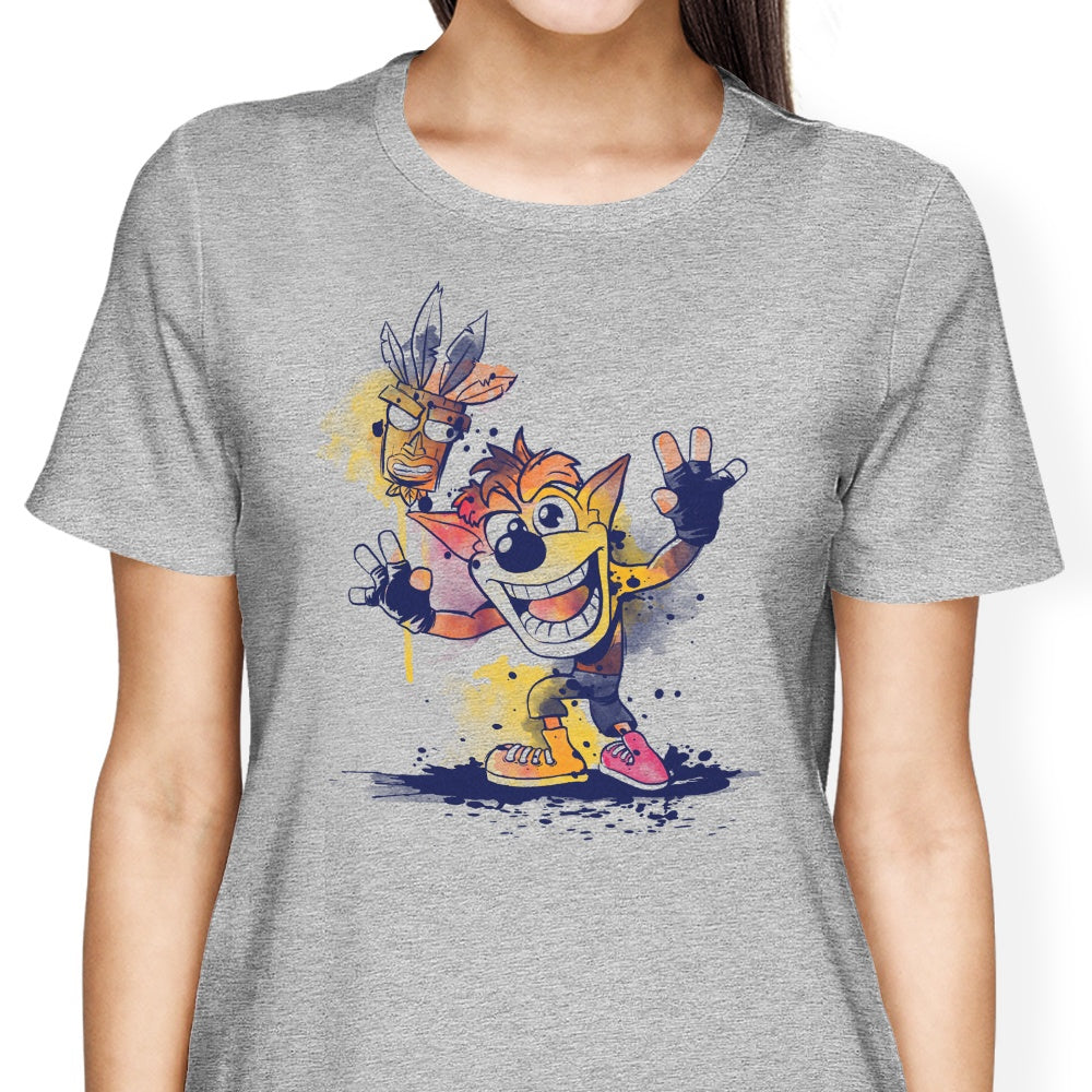 Women's Watercolor Bandicoot Fashion Apparel - T-Shirts Collection