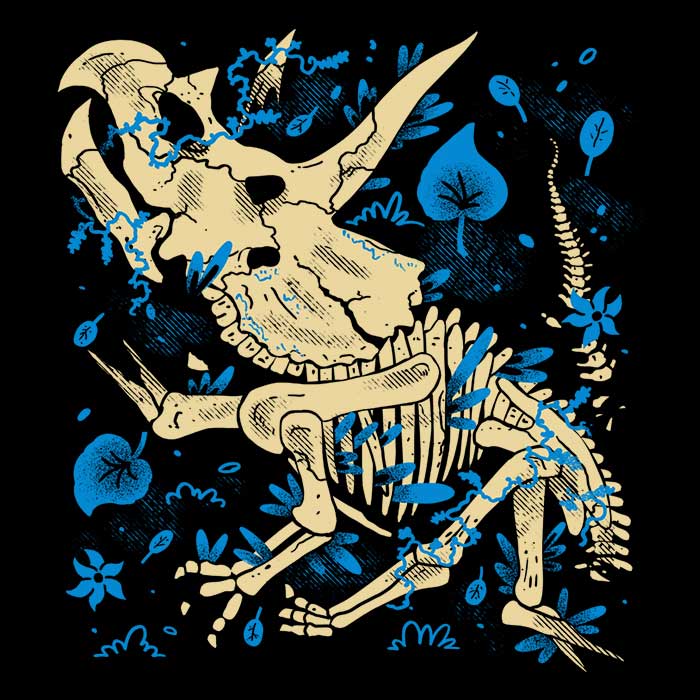 Women's Triceratops Fossils Inspired Apparel by Fitas Artwork