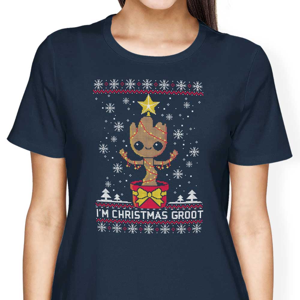 NemiMakeIt's Festive Christmas Groot Women's T - Shirts in Multiple Sizes
