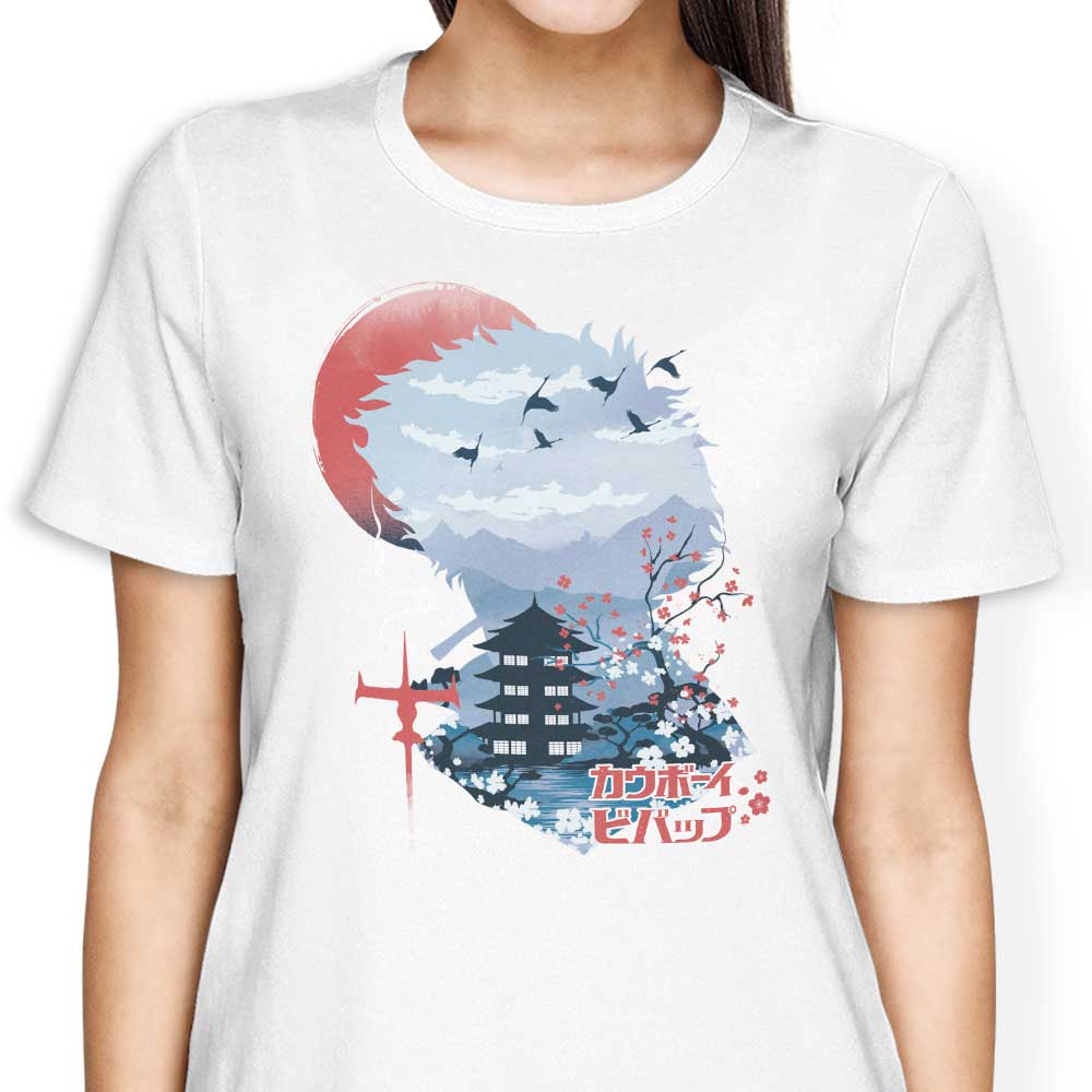 Women's Ukiyo - e Cowboy Fashion Apparel including T - Shirts and Premium T - Shirts