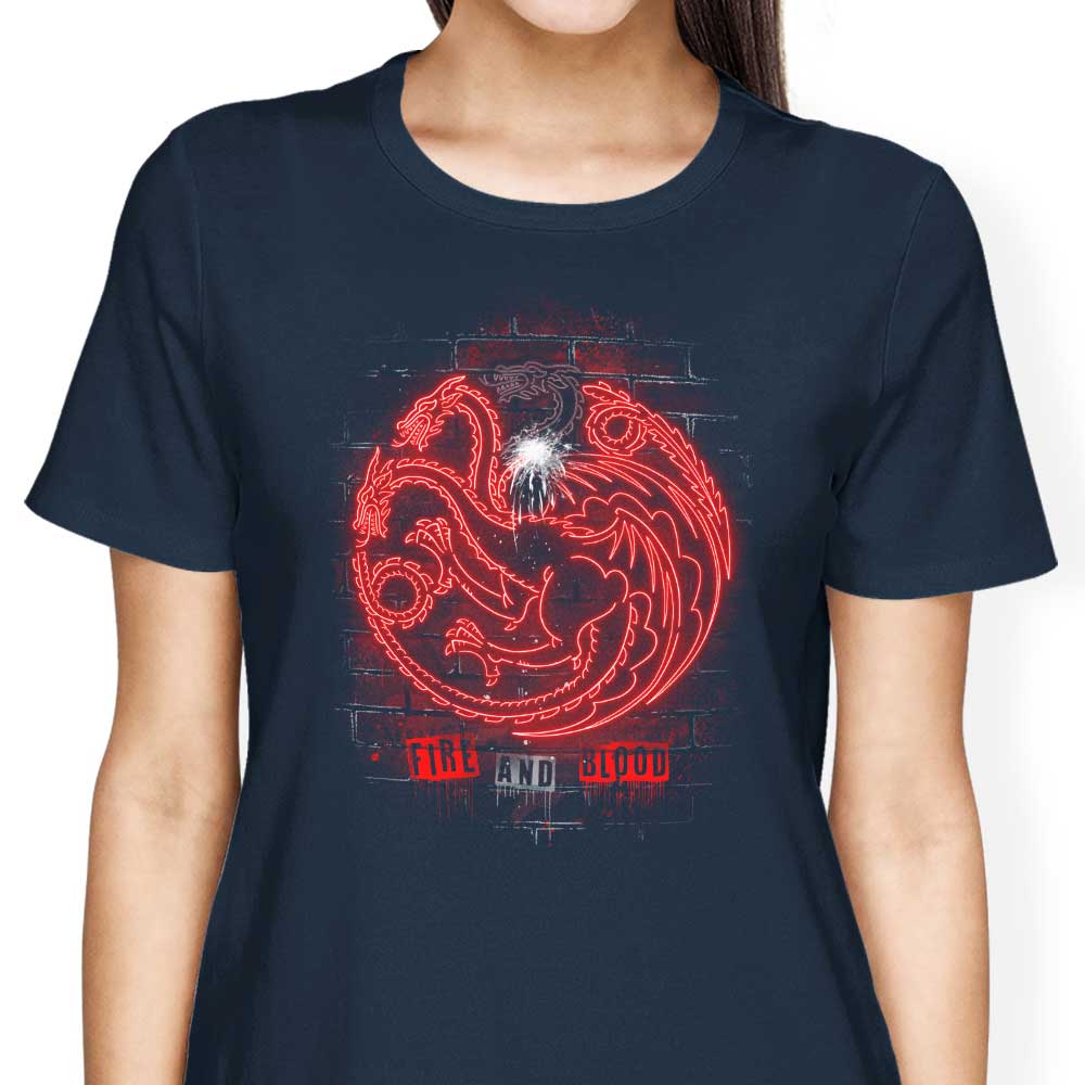 Alemaglia's Neon Dragons Women's Fashionable T-Shirts Collection
