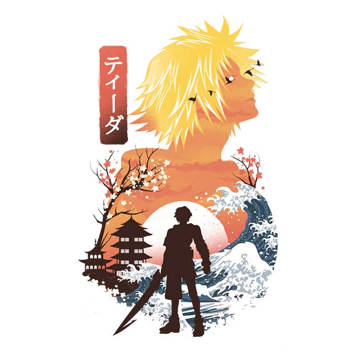 Dandingeroz Tidus Ukiyo-e Women's Fashionable T-Shirts