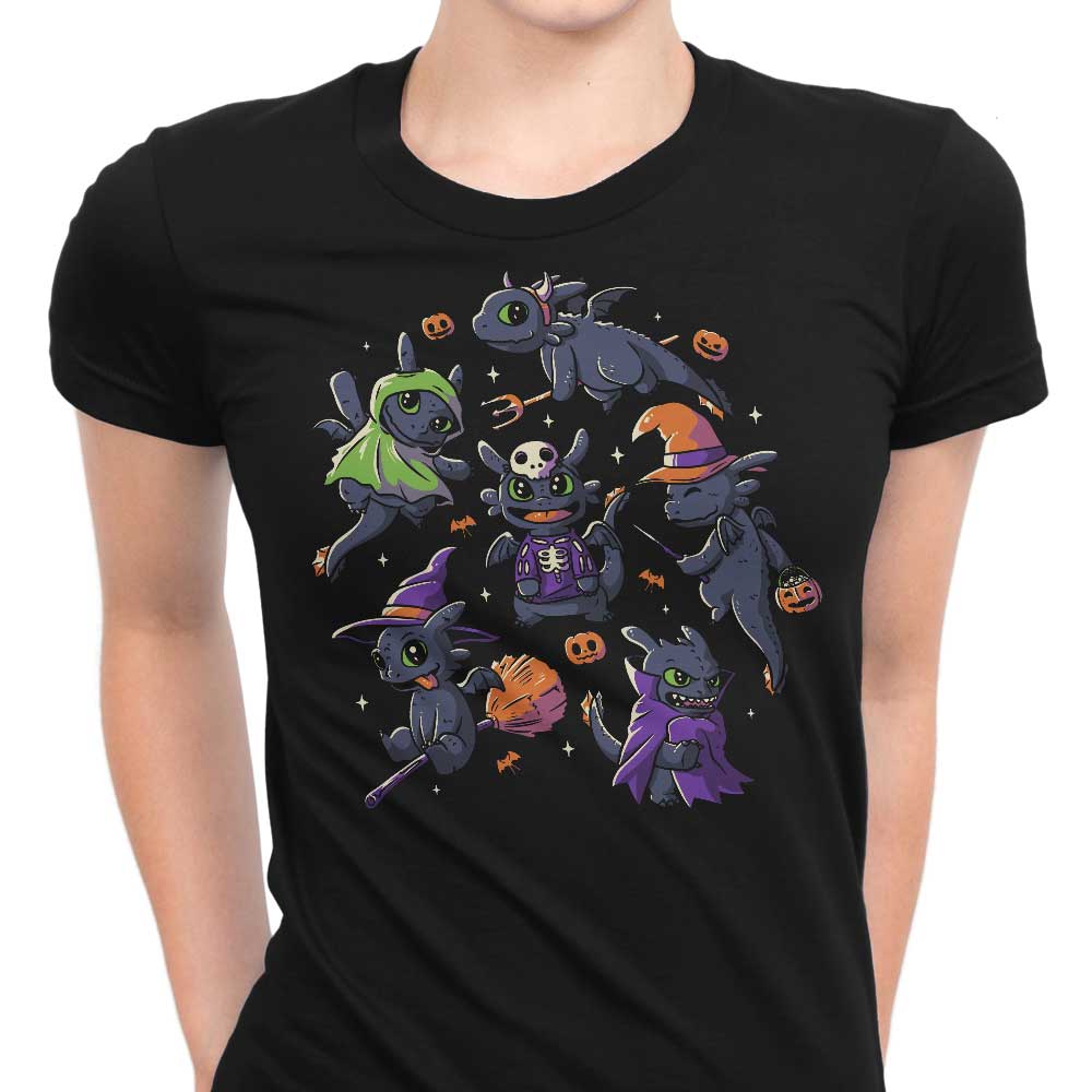 Spooky Halloween Dragon Women's Apparel - Trendy T-Shirts